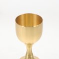 thumbnail image 2 of 1Set Altar Cup Tall Goblet Golden Brass Brushed Finish For Religious Ceremony In Churches, 2 of 8