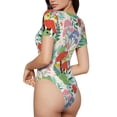 thumbnail image 2 of Balery Mushroom and Frogs Body de cuello redondo de manga corta para mujer Tops de manga corta Tops básicos-Medium, 2 of 7