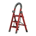 thumbnail image 2 of Escalera plegable con pasamanos Antideslizante Multifuncional Taburete portátil Ligero Resistente Engrosado para cocina Adultos , Rojo Baoblaze escalera plegable, 2 of 8