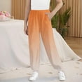 thumbnail image 3 of Efsteb Girls Sweatpants Gradient Casual Elastic Waist Joggers Sweatpants Loose Comfy Sports Pants with Pockets (Orange,11 Years), 3 of 6