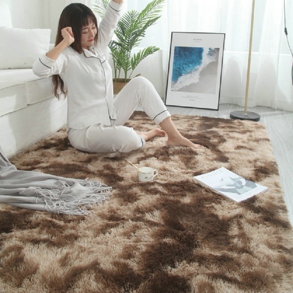 3 Color Large Size Fluffy Soft Carpet Anti-skid Floor Rug Bedroom Mat  Fluffy Area Rug Living Room Carpet Hallway Mat Home  Decoration(Size:100x160cm / 160x250cm)