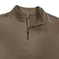 thumbnail image 5 of PMVFHDE Long Sleeve Shirts For Men Summer Casual Solid Color Stand Collar Zipper Placket Blouse Comfortable Daily Top, 5 of 6