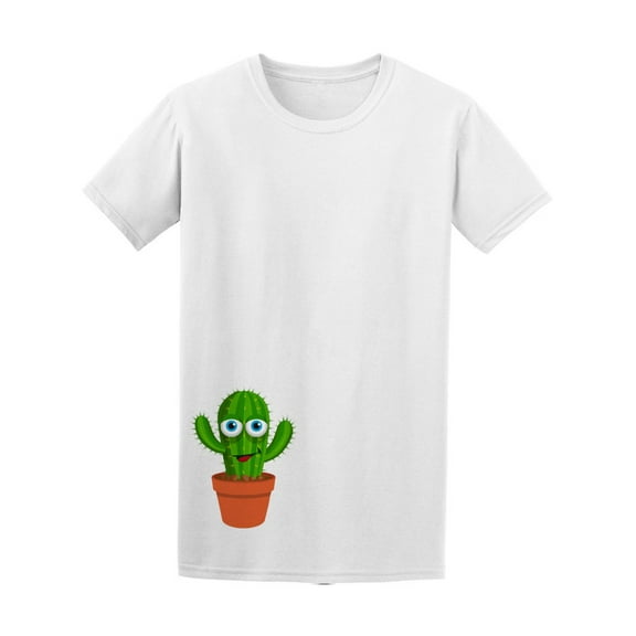 Cactus In Plant Pot T-Shirt Men -Image by Shutterstock, Male Medium