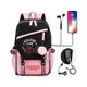 thumbnail image 1 of Stranger Things Hellfire Club Mochila Escolar De Gran Capacidad Mochila De Carga USB Bolsa De Hombro - C Sailing Electrónica, 1 of 3