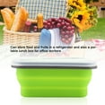 thumbnail image 3 of Lunch Box 600ml Silicone Collapsible Portable Lunch Box Bowl Folding Food Storage Container(Green), 3 of 7
