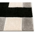 thumbnail image 2 of Well Woven San Francisco Escondido Black Modern Geometric Squares 5'3" x 7'3" Shag 3D Textured Area Rug, 2 of 2