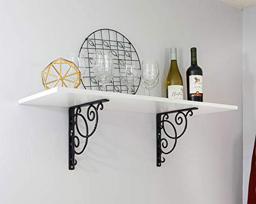 Achla B-21 10''W x 10''H Black Powder Coated Scroll Shelf Bracket