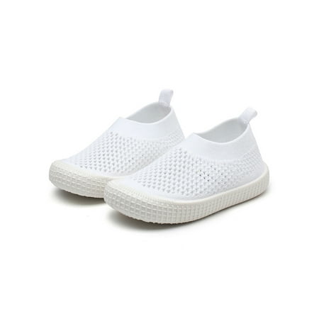 

Gomelly Toddler Girls Boys Sock Shoes Hallow Out Mesh Shoes Breathable Sock Sneakers First Walkers Slip On Walking Shoes White 2# 9.5C