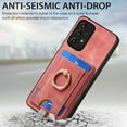 thumbnail image 5 of for Samsung Galaxy A32 5G Wallet Case with Detachable Card Holder & 360° Rotation Finger Ring Holder Stand, Shockproof PU Leather Phone case with Card Slot for Men Women for A32 5G, Pink, 5 of 10