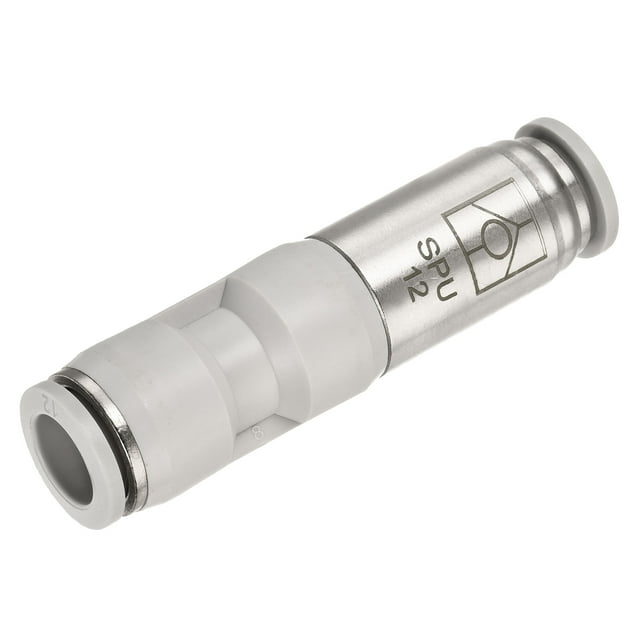 Unique Bargains 12mm Push Quick Connect Pneumatic Inline Air Tube Fitting Check Valve