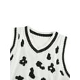 thumbnail image 6 of Okbabeha Women’s Knit Sweater Vest Cow Print Sleeveless Pullover Slim Fit Crop Tank Top, 6 of 9