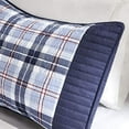 thumbnail image 2 of Home Essence Teen Lance Blue Plaid Cotton Filled Quilted 3 Piece Coverlet Set, Full/Queen, 2 of 3