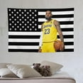 thumbnail image 4 of LeBron Art James wall tapestry American Flag Poster for College Dorm Cave Bedroom Living Room Office Party Decoration Gift, 4 of 9