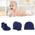 thumbnail image 4 of SPRING PARK 1 Set Newborn Anti-Grabbing Cotton Gloves Hat Foot Cover Baby For Boys And Girls, 4 of 8