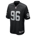 thumbnail image 2 of Men's Nike Jonah Laulu  Black Las Vegas Raiders Team Game Jersey, 2 of 6