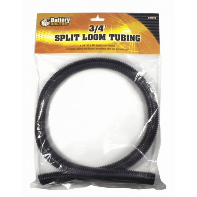 WirthCo Wire Loom 27070 Polyethylene; Black; With 3 Foot Length 3/4 Inch Diameter Tubing