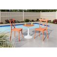 thumbnail image 2 of Strata Furniture 2 Xenia Polypropylene Chairs & Sprout Table in Coral/Orange, 2 of 2