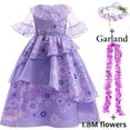 thumbnail image 1 of Disfraces de Encanto Mirabel para niños, vestidos de princesa de fantasía, ropa de fiesta de Carnaval de cumpleaños, vestido de Isabela, peluca Fivean unisex, 1 of 2