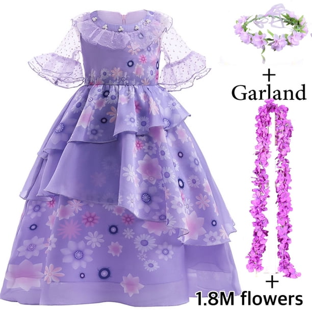 Mirabel-disfraces de Encanto para niños, vestidos de princesa de fantasía, ropa de fiesta de cumpleaños, Carnaval, ropa para niños, vestido de Isabela Fivean unisex