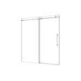 thumbnail image 2 of 76"H Frameless Sliding Door,Shower Door with Stainless Steel Pulleys&Adjustable Soft Closing Function,Clear Tempered Glass,Chrome, 2 of 6