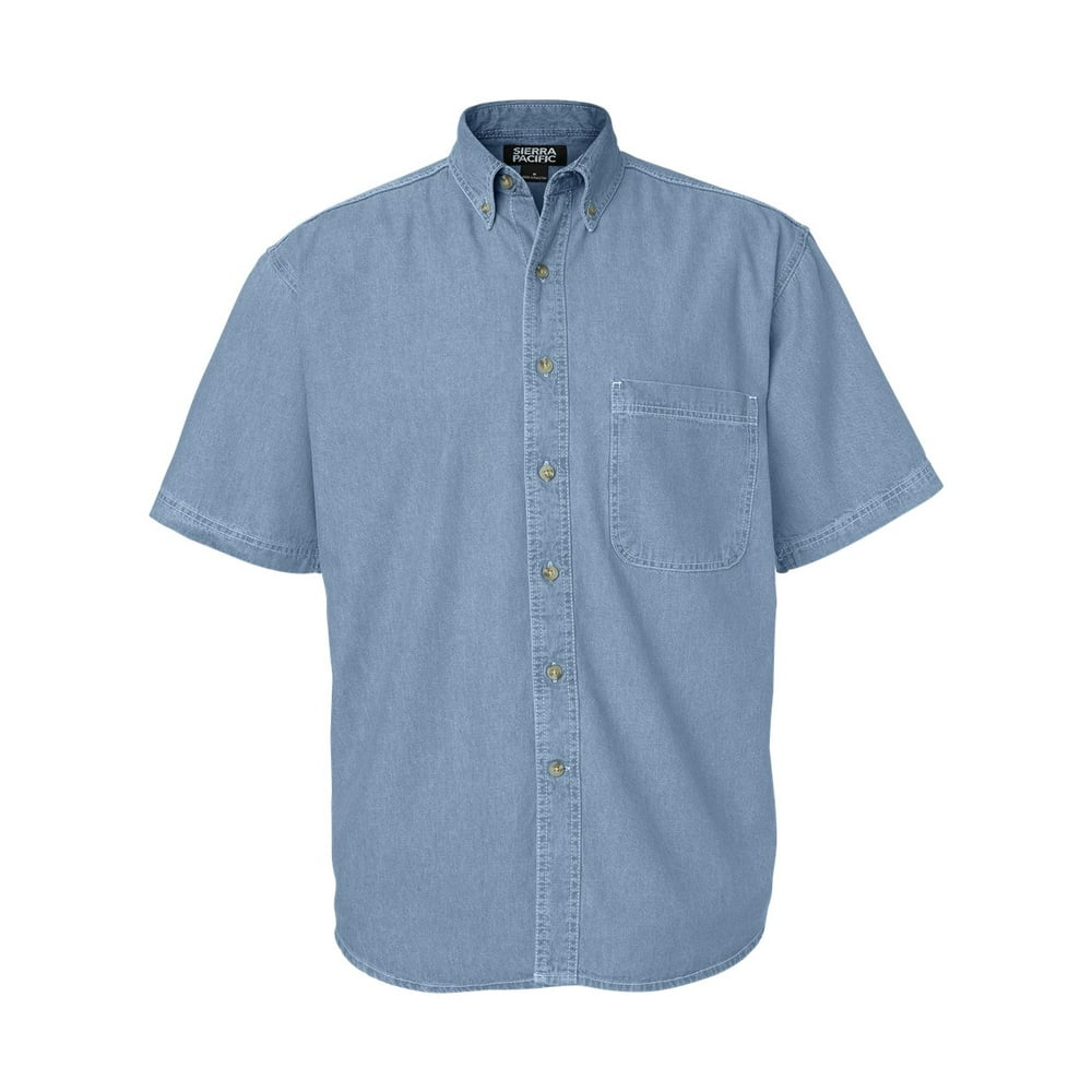Sierra Pacific Crafts - Sierra Pacific Mens Short Sleeve Denim Shirt ...