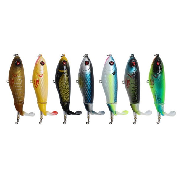 Whopper Popper Topwater Fishing Lure Artificial Hard Bait 3D Eyes