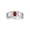 Garnet, variant on 14K White Gold Classic 6X4MM Oval Ruby & Sparkling Diamond Ring - Birthstone Jewelry for Men -Size 11