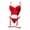 Red, variant on Lingerie for Women Decorative One Piece Bodywear with Strap Detail for at Home Styling Bodysuit