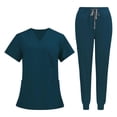 thumbnail image 4 of BELOVING Nursing Uniform Scrub Set Nurse Top and Pants V Neckline Clothes Work Suits XXL, 4 of 10