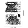 thumbnail image 2 of Typewriter Clear Stamps for Card Making Vintage Retro Machine Rubber Stamps Transparent Craft Stamp Seal Stamp for DIY Scrapbooking Stamps Paper Photo Album Craft Journal Decor, 2 of 9