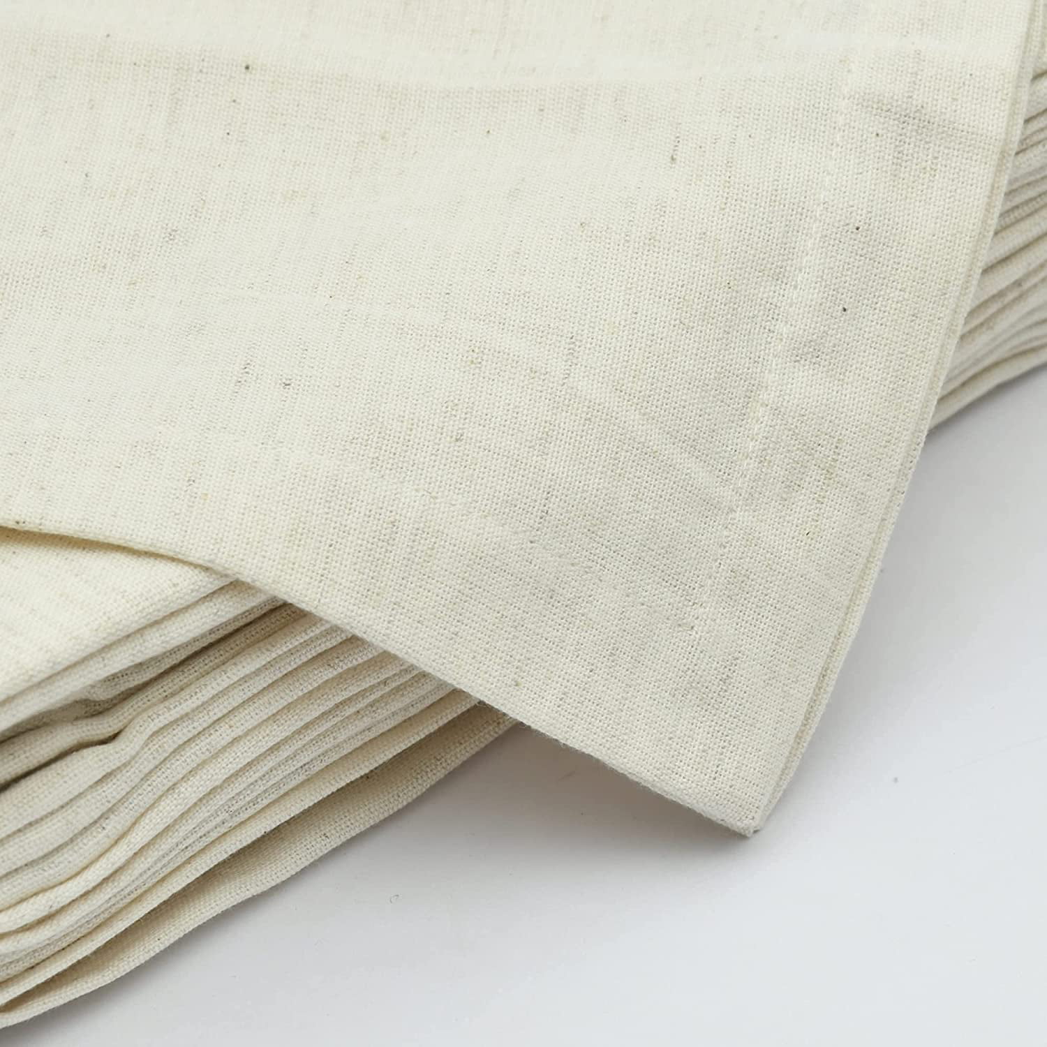Natural Napkin Set of 12 Micasa Decor Cotton Flax 60% Cotton,40% Linen 18X18 Inch with Single fold Stitch 