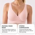 thumbnail image 7 of Lumistal Bras for Women No Underwire V Neck Sports Bra Wide Removable Padded Yoga Bra Medium Support Seamless Workout Bra Dancewear Bras for Women S, 7 of 7