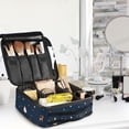 thumbnail image 5 of FORMRS Travel Makeup Bag Large Capacity Train Case Cosmetic Organizer with Adjustable Dividers, Christmas Whimsy, 5 of 8