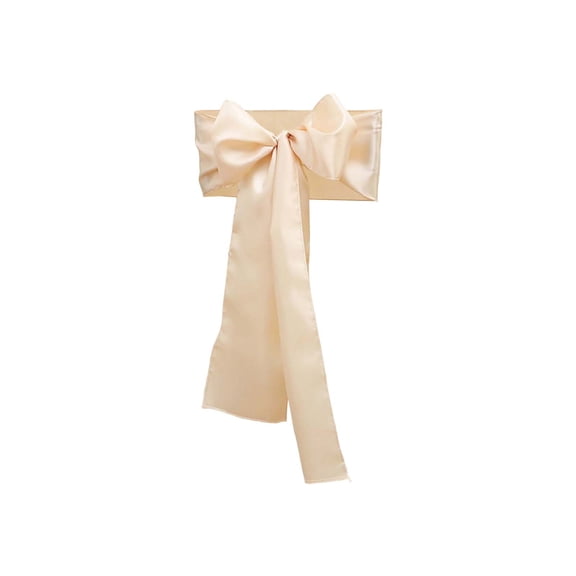 YiJuHui 1pcs Satin Chair Sash for Wedding Decor - Elegant Reusable Tablecloth Strips, Banquet Party Chair Cover Bow Tie Decoration