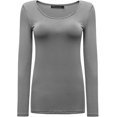thumbnail image 1 of T-Shirt à Manches Longues pour Femmes à Col Rond, Couche de Base, 1 of 6