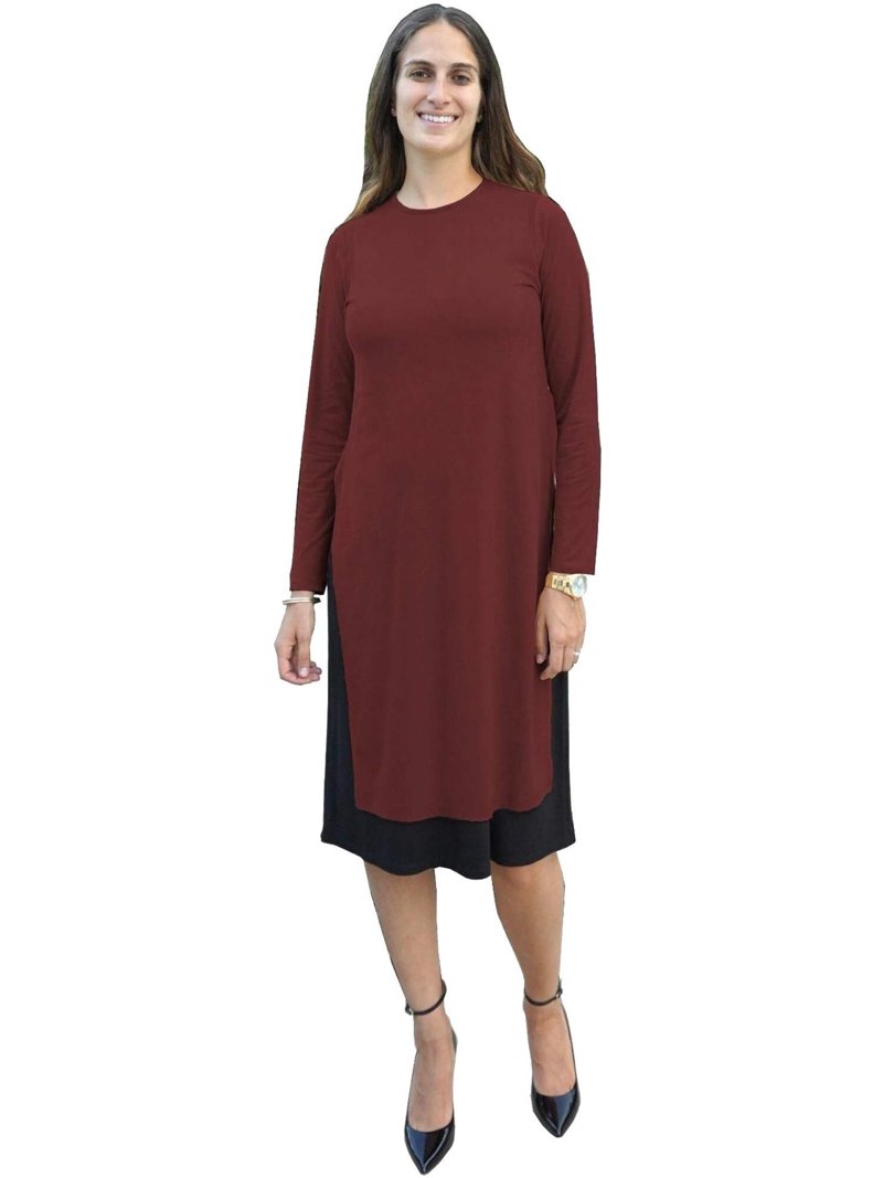 suede knee length dress MSK Women's Short Sleeve Suede Belted Fit and Flare Dress