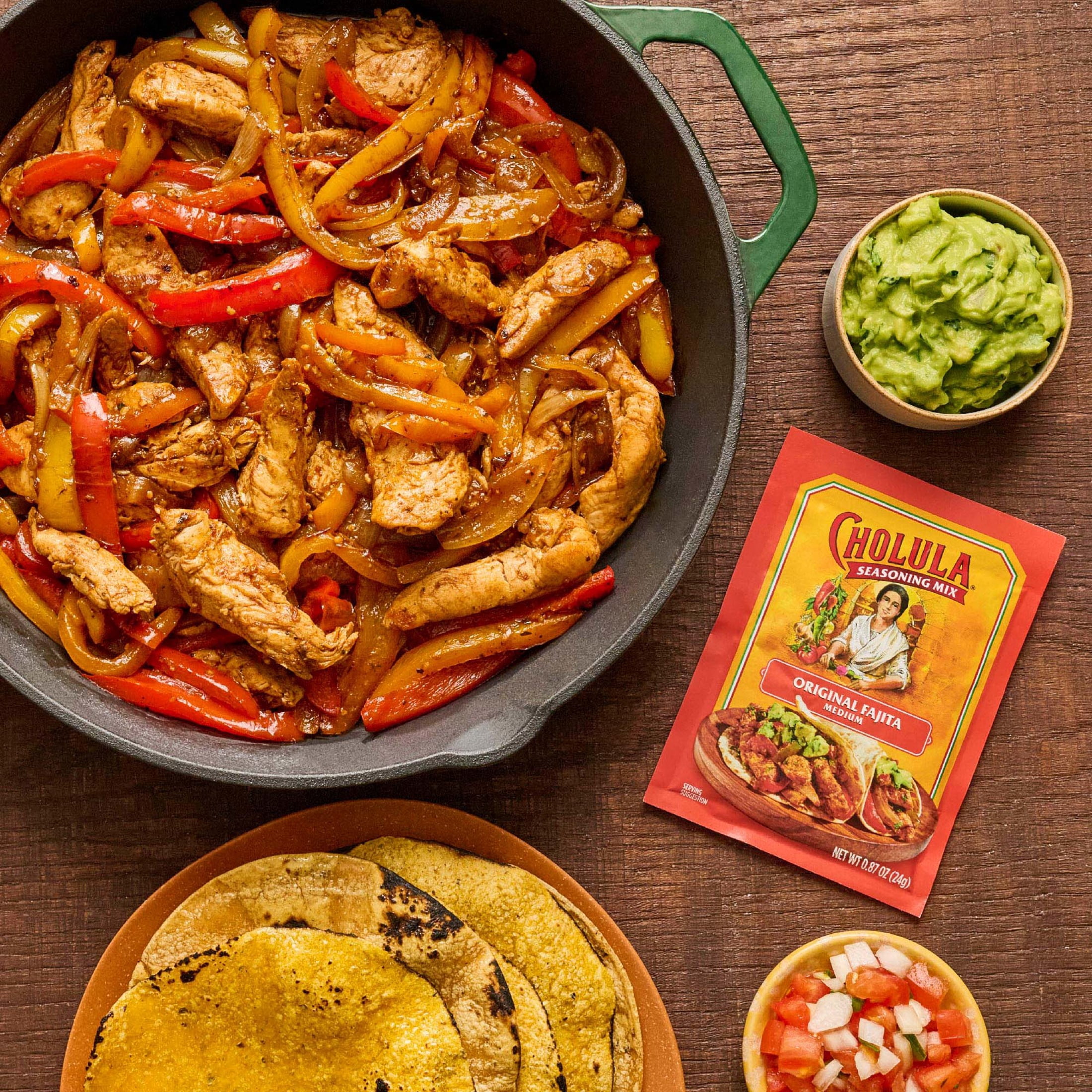 Cholula Original Fajita - Medium Seasoning Mix, 0.87 oz Bag