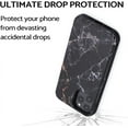 thumbnail image 6 of TORU CX PRO Case for iPhone 12 Pro Max, with Card Holder | Slim Protective Shockproof Cover with Hidden Credit Cards Wallet Flip Slot Compartment Kickstand | Include Mirror and Wrist Strap - Marble, 6 of 6