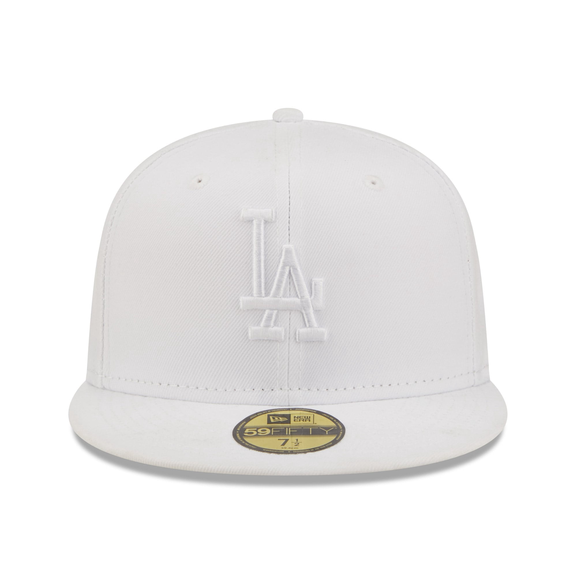Men's New Era Los Angeles Dodgers White on White 59FIFTY Fitted Hat