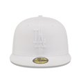 thumbnail image 2 of Men's New Era Los Angeles Dodgers White on White 59FIFTY Fitted Hat, 2 of 6
