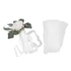 thumbnail image 1 of Decoraciones para pasillos de bodas, flores para respaldo de silla, flores artificiales simples, flores artificiales con cintas, características de vanguardia, 1 of 8