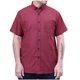 thumbnail image 3 of Mens Manga Corta Botón Abajo Camisas Negocios Turndown Cuello Bolsillo Red Blusa de Algodón, 3 of 4