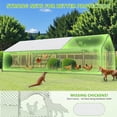thumbnail image 2 of Pefilos 10x20x6.5FT Spacious Metal Chicken Coop, Sturdy Dome Run, Weatherproof Cover, Walk-In Access & Roosting Perch, Gray, 2 of 8