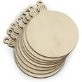 thumbnail image 5 of Bright Creations 80 Pack Unfinished Wood Circle Christmas Tree Ornaments for Crafts, Festive Wooden Round Decorative Hanging Ornaments for The Xmas Holidays (2.7 x 3.5 x 0.1 inch), 5 of 9