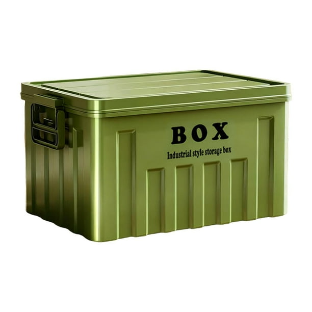 Caja de almacenamiento con tapa, contenedor multifuncional grande para Verde