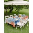 thumbnail image 4 of Outdoor Tablecloth with Umbrella Hole for Patio/Picnic/Party/Camping, Coastal Octopus Waterproof Table Cloth Rectangle Table Cover Washable, Vintage Nautical Summer Beach Coral Leaf (54"x 80"), 4 of 9