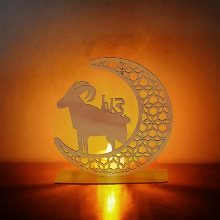 

Eid Ramadan Wood Tabletop Decor Moon Star Hanging Pendant For Ramadan Eid Decorations