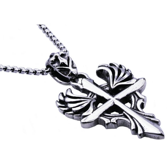 Stainless Steel Men's Cross Pendant.