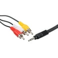 thumbnail image 3 of Aibecy 3.5mm RCA Audio Video Cable 3.5mm Jack to 3 RCA Male AV Wire Cord 1.2M DV MP4 Convertor, 3 of 7
