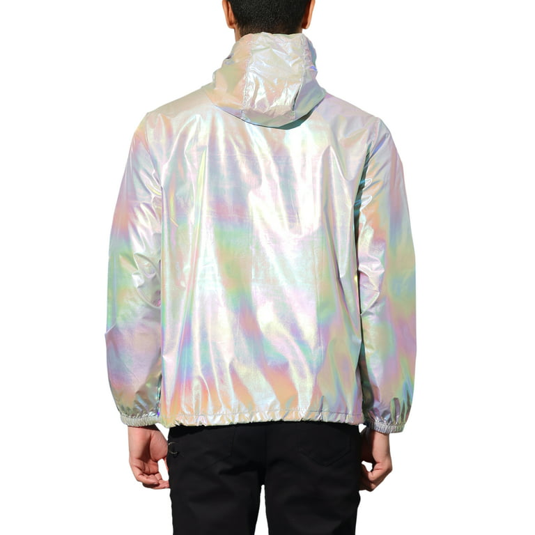MAN Rainbow Reflective Puffer Coat